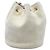 Borsa a secchiello con coulisse Chanel Deauville Small in tweed bianco - vista 2