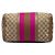 Borsa Boston Satchel Gucci Medium GG Canvas Web Joy Beige - vista 3