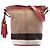 Borsa a secchiello Burberry Ashby con nappe in tela Mini Mega Check marrone