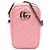 Borsa a tracolla Mini GG Marmont in pelle matelassé rosa Gucci