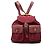 Red Gucci Large Suede Bamboo Drawstring Backpack