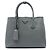 Sac à main double Prada Medium Saffiano Cuir Gris
