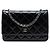 Borsa a tracolla Chanel CC Quilted Patent Wallet On Chain Nera Nero
