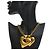 Collana con pendente doppio cuore placcato oro Chanel CC dorata D'oro - vista 4