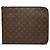 Borsa a pochette Louis Vuitton Monogram Poche Documents Portfolio 30 Marrone