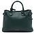 Borsa Satchel Banner Burberry Medium in pelle e House Check verde