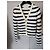 Autre Marque Conjunto Dior de malha de algodão às riscas colete e cardigan Multicor - vista 4