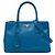 Borsa Prada Small Saffiano Lux Galleria Double Zip Blu