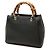 Borsa Mini Bamboo Shopper Gucci in pelle di vitello nera Nero - vista 2