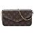 Borsa a tracolla Louis Vuitton Monogram Pochette Felicie Marrone
