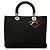Autre Marque Borsa Lady Dior Satchel Large in nylon Microcannage nero Dior