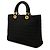 Autre Marque Borsa Lady Dior Satchel Large in nylon Microcannage nero Dior - vista 2