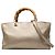 Bamboo Borsa Gucci Medium Shopper Satchel in pelle di vitello dorata con bambù D'oro