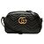 Borsa a tracolla Gucci Small GG Marmont Matelassé in pelle di vitello nera Nero