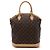 Bolsa de mão vertical Lockit Monogram Louis Vuitton castanha Marrom