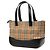 Borsa Tote Burberry Haymarket Check Canvas Beige - vista 2
