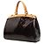 Purple Louis Vuitton Monogram Vernis Brea MM Satchel - view 2