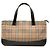 Borsa Tote Burberry Haymarket Check Canvas Nera Nero