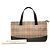 Borsa Tote Burberry Haymarket Check Canvas Nera Nero - vista 7