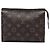 Louis Vuitton Monogram Kulturbeutel 19 Clutch Bag braun