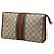 Clutch Gucci GG Supreme Web Ophidia Marrón Castaño - vista 2