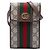 Borsa a tracolla Gucci Mini GG Supreme Web Ophidia Beige