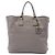 Sac Tote Prada Vitello Daino avec fermeture éclair latérale, Gris