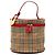 Necessaire Burberry Haymarket Check Canvas rosso