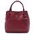 Borsa Tote Satchel aperta convertibile Prada Vitello Daino rossa Rosso