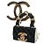 Gold Chanel CC vergoldete gesteppte Emaille-Flap-Bag Brosche Golden - Ansicht 6