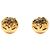 Boucles d'oreilles clips rondes Chanel CC plaquées or Doré