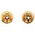 Boucles d'oreilles clips rondes Chanel CC plaquées or Doré - vista 2