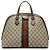 Borsa Satchel Gucci Ophidia Web Medium GG Supreme Beige