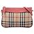 Borsa a tracolla Burberry Haymarket Check Peyton in nylon beige