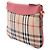 Borsa a tracolla Burberry Haymarket Check Peyton in nylon beige - vista 2