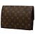 Borsa a pochette Louis Vuitton Monogram Pochette Rabat 23 marrone - vista 2