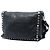 Prada Glace Calf Studded Etiquette Klappentasche Schwarz - Ansicht 2