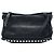 Prada Glace Calf Studded Etiquette Klappentasche Schwarz - Ansicht 3