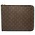 Louis Vuitton Monogram Poche Documents Portfolio 30 Clutch Bag Braun