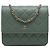 Borsa a tracolla Chanel CC Square Quilted Lambskin Wallet on Chain Verde