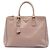 Tote Prada Medium Saffiano Lux Galleria Double Zip Marrone