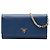 Borsa a tracolla Prada Saffiano Wallet On Chain Blu