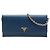 Borsa a tracolla Prada Saffiano Wallet On Chain Blu