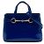 Borsa Satchel Gucci Bright Bit in vernice blu