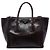 Double Bolsa Prada Glace Calf de Alça Dupla e Bolso Duplo, Castanho Marrom