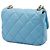 Borsa a tracolla Chanel Mini Quilted Lambskin Lacquered Chain Flap Blu - vista 2