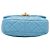 Borsa a tracolla Chanel Mini Quilted Lambskin Lacquered Chain Flap Blu - vista 3