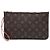 Louis Vuitton Monogram Neverfull MM Pouch Clutch Tasche Braun