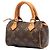Borsa Louis Vuitton Monogram Mini Speedy HL Marrone - vista 2