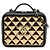 Borsa Vanity Case Satchel Chanel Medium in lambskin nera con placca dorata Nero